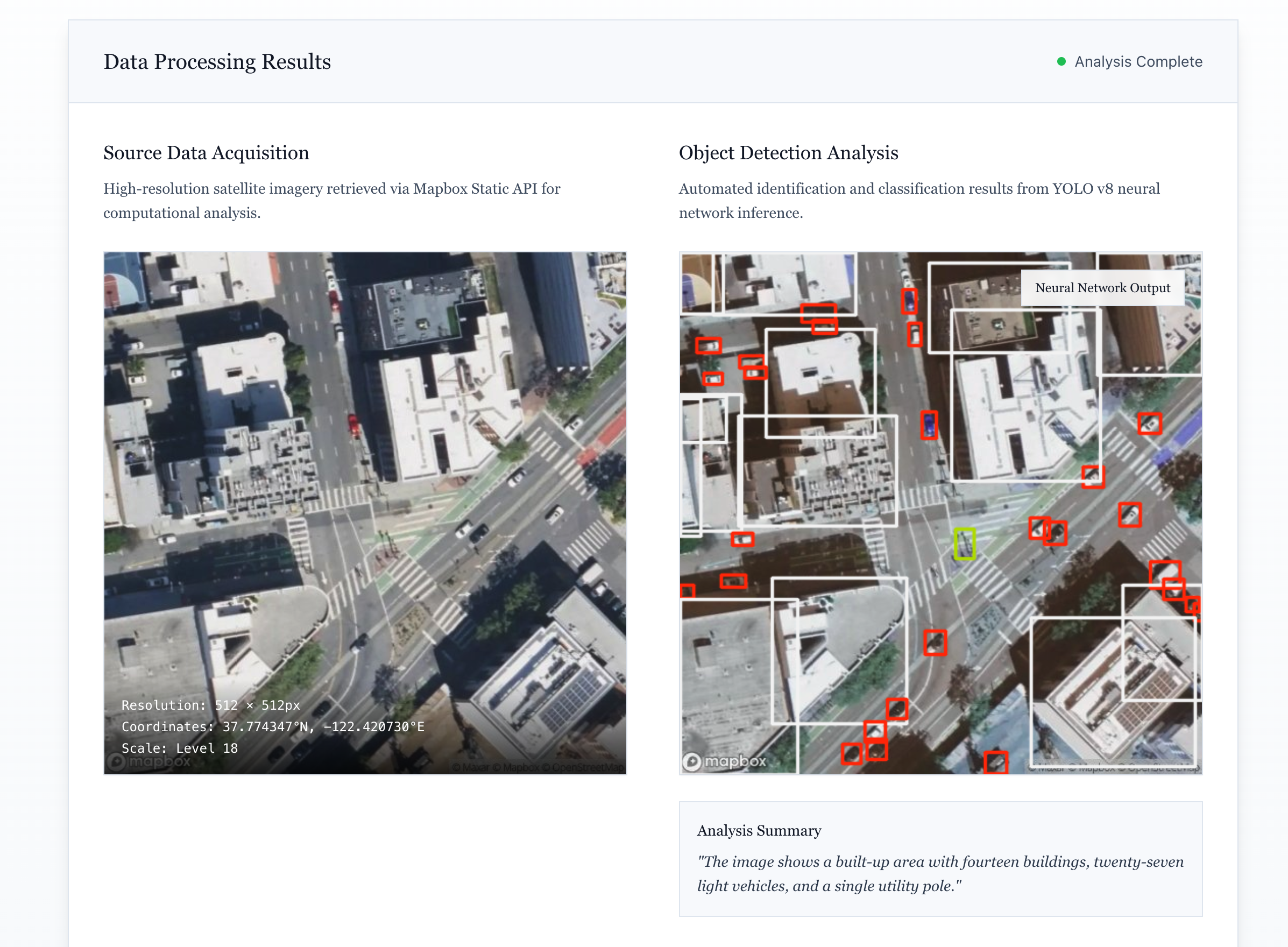 Computer Vision Satellite Dashboard